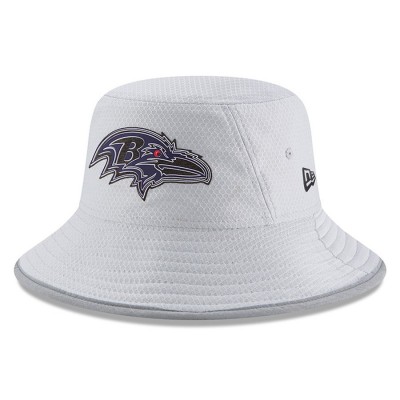 Men's Baltimore Ravens New Era Gray 2018 Training Camp Official Bucket Hat 3060996